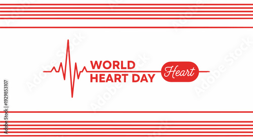 World Heart Day logo vector