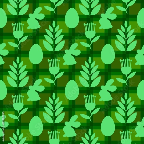 Easter eggs seamless rabbits pattern for fabrics and linens and kids clothes print and spring party accessories