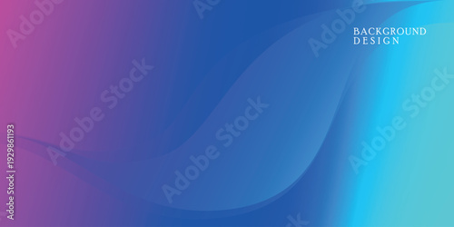 Abstract gradient background with flowing wave shapes in vibrant blue, purple, and cyan colors, suitable for modern design projects.