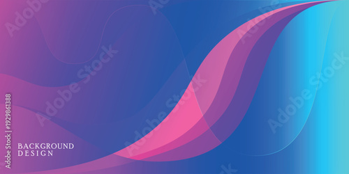 Abstract gradient background with flowing wave shapes in vibrant blue, purple, and cyan colors, suitable for modern design projects.