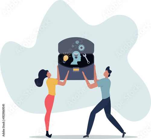 Work productivity and management.idea and teamwork concept.person's life situation and his activities.