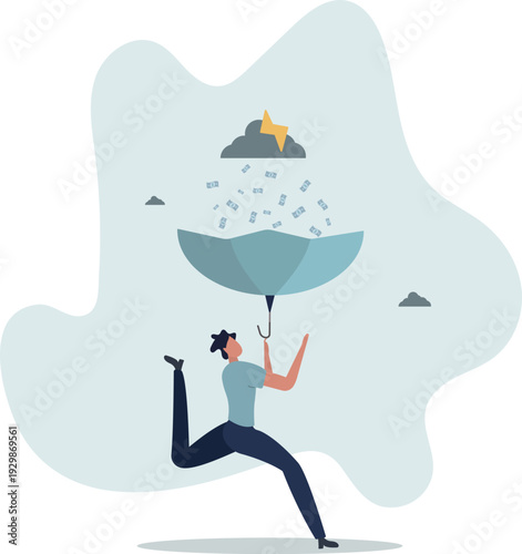 Make money idea, passive income or profit and dividends from stock market investment, financial success concept.person's life situation and his activities.