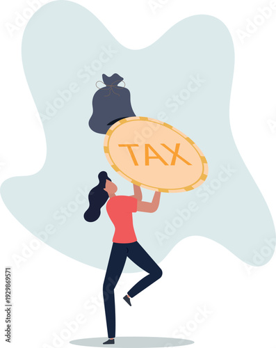 Tax payment or losing money without tax planning concept.person's life situation and his activities.