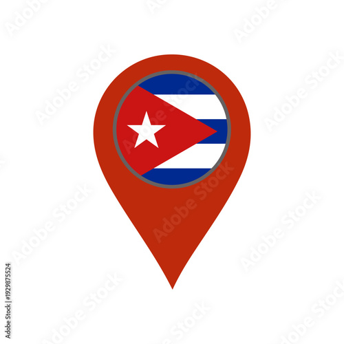 pin with the Cuba flag vector 
Vector pin with the flag on a white background
