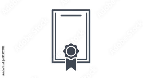 Certificate Icon Graphic Design.