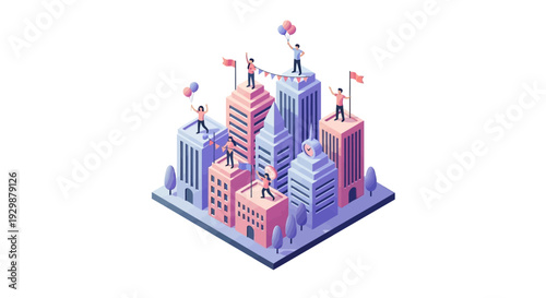 Illustration of a smiling Earth character surrounded by diverse people celebrating International Day of Happiness with colorful and joyful design elements.