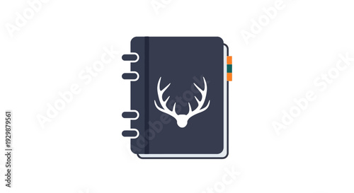 Deer Antler Notebook Icon.