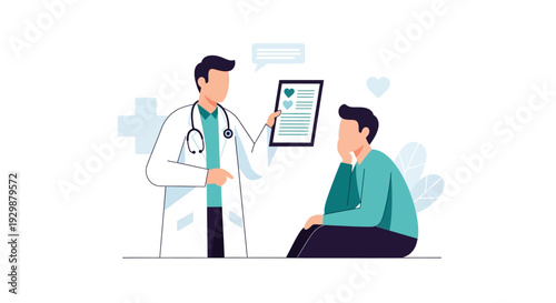 Doctor and patient consultation.