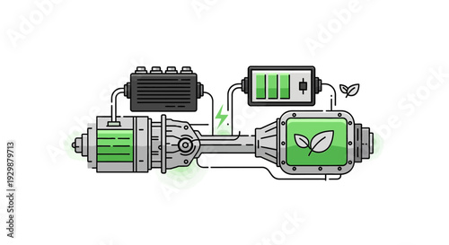 Electric Car Green Technology.