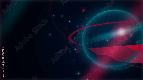 Eye-catching spinning globe background for news.