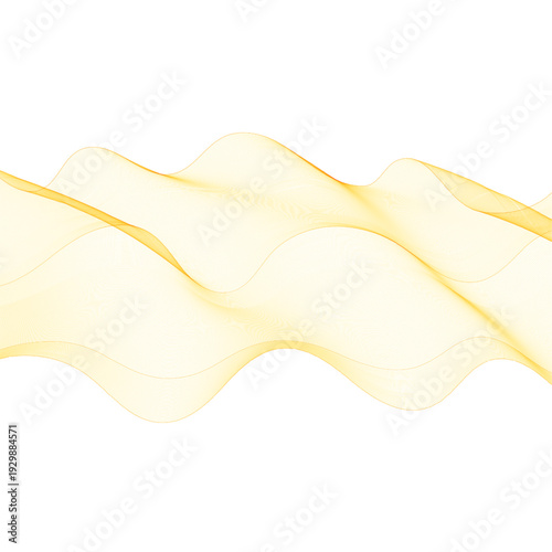 Linear graphics with a yellow wave curve for decorating website backgrounds in minimalist style. Eps 10