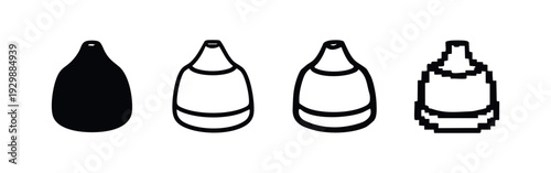 Essential Oil Diffuser or Humidifier 2D Vector Icons Set with Diverse Artistic Renderings