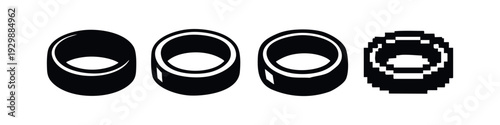 Vision and Optical Icons - Abstract Eye and Lens Concepts
