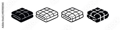Diverse set of ketupat rice dumpling icons showing solid, outline, and detailed woven textures.