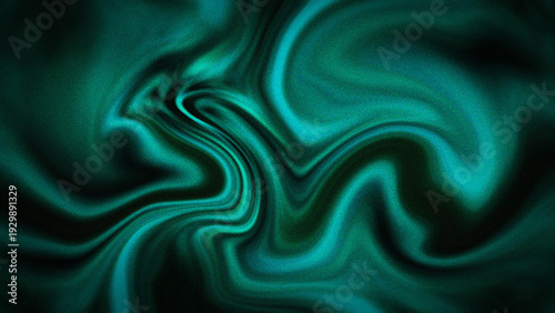 Принти на полотні Vibrant teal and emerald green fluid marble texture with grainy noise effect for