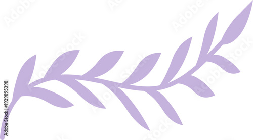 Leaf Branch Silhouette Line Art