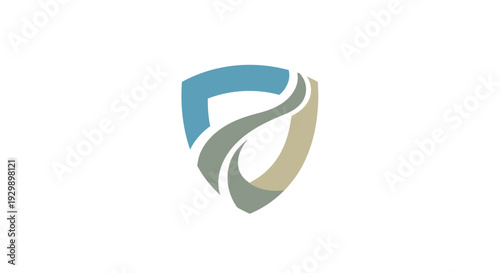 Abstract Shield Logo Design Element.