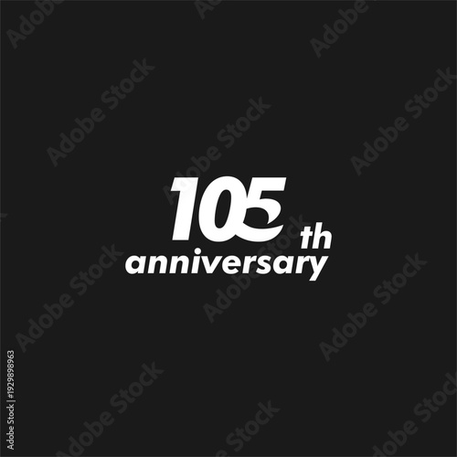 professional 105th anniversary logo,95th anniversary symbol,icon,celebrating 105th anniversary,105th anniversary logo,vector,illustration, logo, graphic, celebration, vector, background, banner, symbo