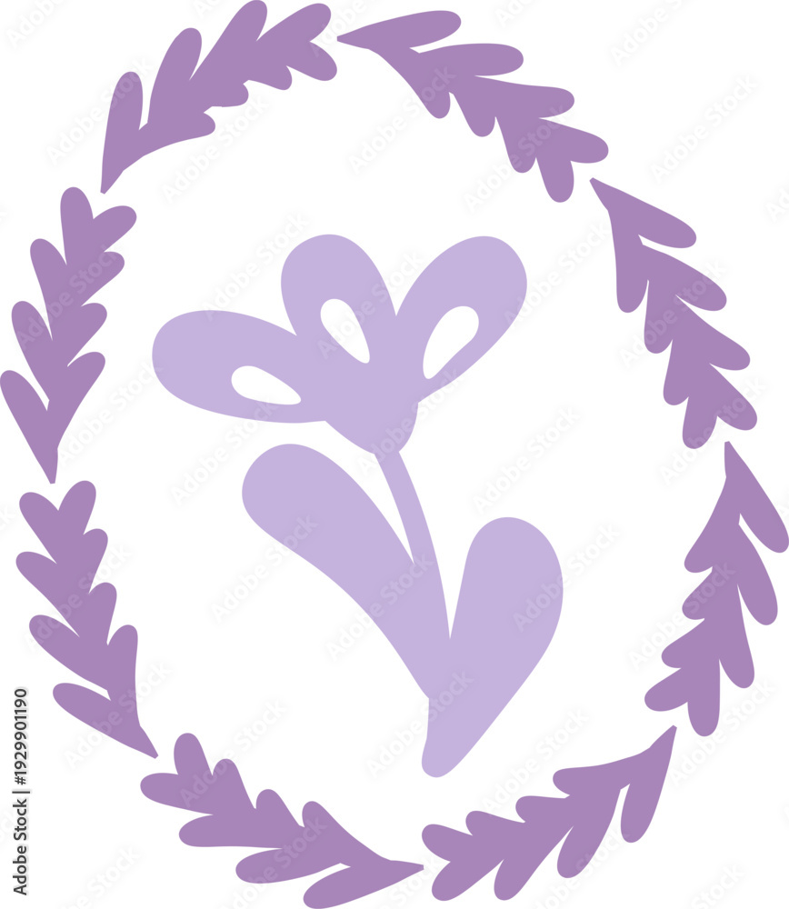 Fototapeta premium Easter Flower Wreath Nordic Folk
