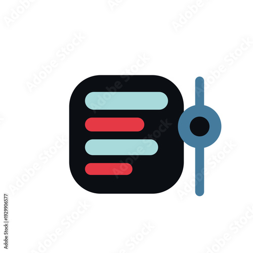 Premium duotone text size slider SVG interface icon, bold minimal