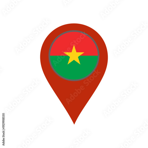pin with the Burkina Faso flag vector 
Vector pin with the flag on a white background