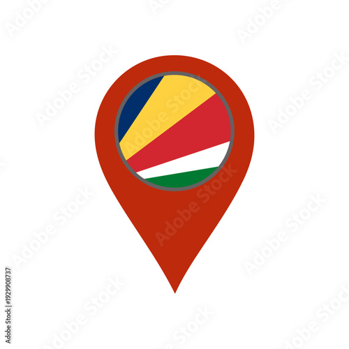 pin with the seychelles flag vector 
Vector pin with the flag on a white background