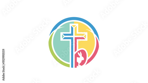 Christian Cross Symbol Logo Design.