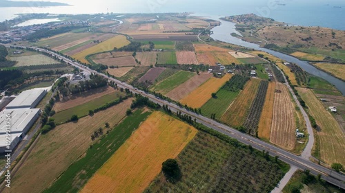 aerial view of the river