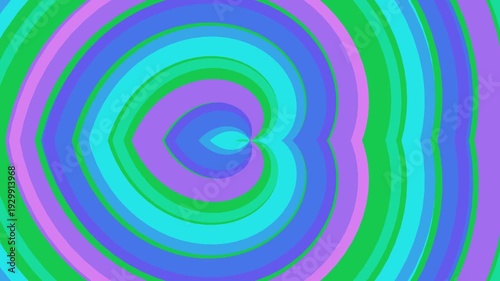 Vibrant concentric heart shape with colorful swirling patterns