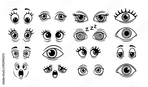 set of black and white icons