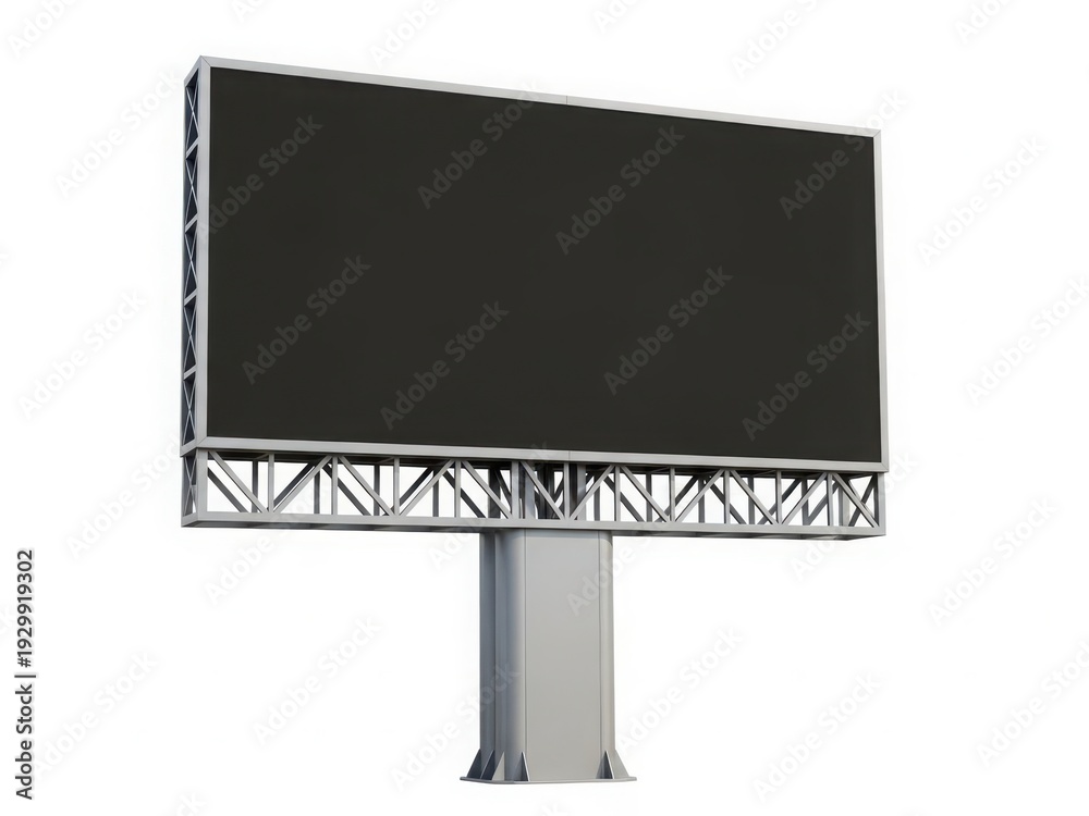 Fototapeta premium Large billboard structure standing tall against a white background
