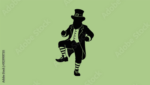 Man Dancing in Formal Wear and Top Hat.