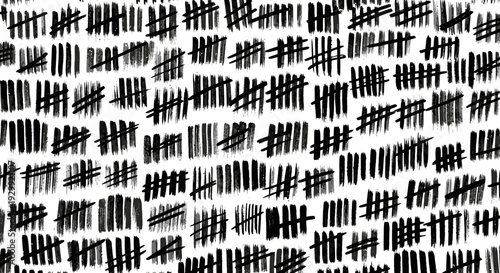 hand drawn tally marks counting numbers seamless pattern on a white background ideal for grunge texture or statistical designs