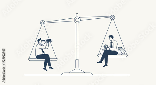 Opportunity vs Wealth Strategy Concept