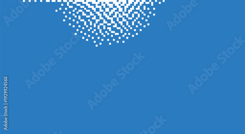 Abstract blue background with white dots forming a cloud-like shape