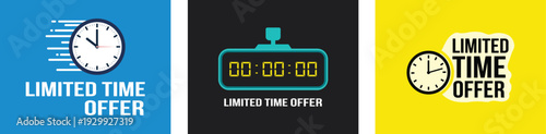 Limited Time Offer Banners and Badges Collection, Sale, Discount, and Promotion Labels