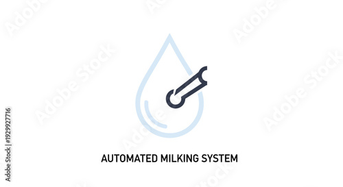 Automated Milking System Logo Design for Dairy Farm.