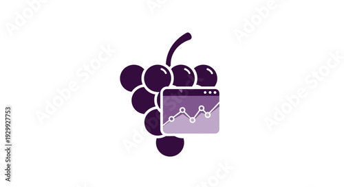Purple grapes with a chart icon overlay.