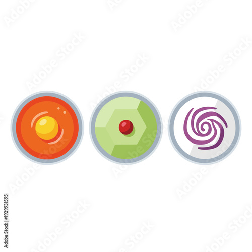 Iftar celebration icons representing diverse cultural elements