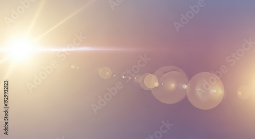Golden Lens Flare Light Abstract Background with Soft Gradient Glow