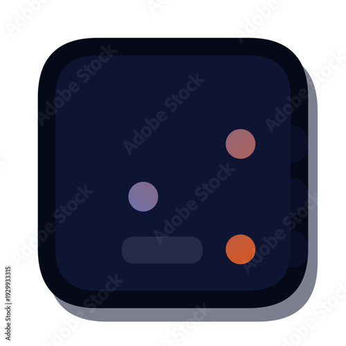 Permission toggles icon, dark mode neon gradient UI vector