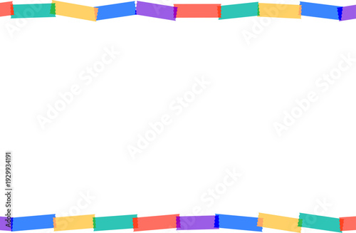 カラフルなマスキングテープのフレーム背景