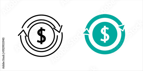 Minimal line iconn set. of database stack connected with document and gear, representing database management, system configuration, and data administration.