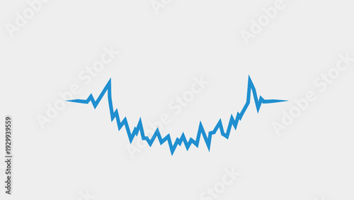 Blue Heart Rate Monitor Line Graph.