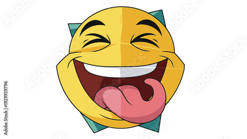 Yellow Smiling Face Emoji with Tongue Out.