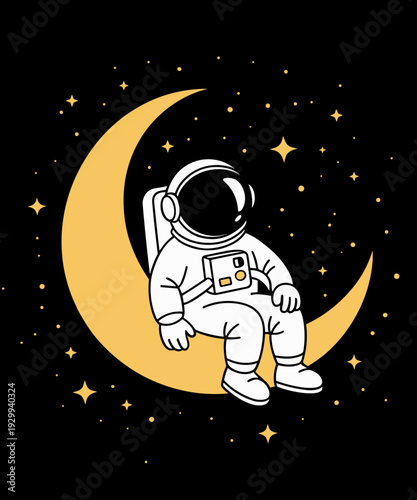 Astronaut Swing Moon Space Man Funny Costume Stars