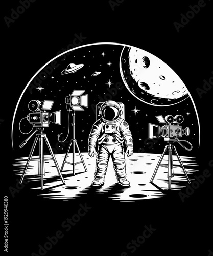 1969 Funny Conspiracy Fake Moon Lunar Landing Hoax