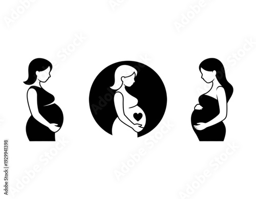 Symbolic representation of the journey from pregnancy to motherhood