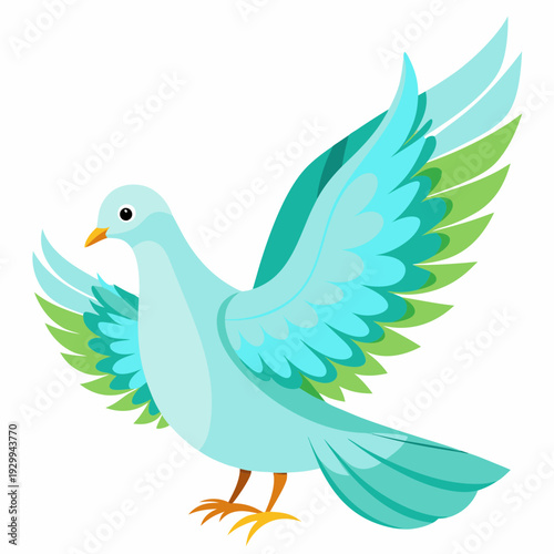 Pigeon volant dans les bois