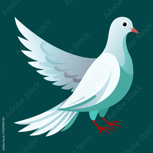 Pigeon volant dans les bois